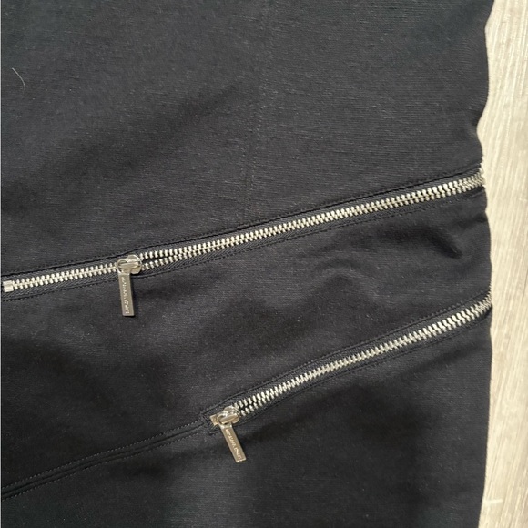 MICHAEL Michael Kors Black Mini Dress with Silver Zipper Accents - Picture 2 of 7